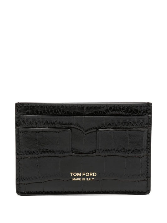 TOM FORD logo-stamp card holder