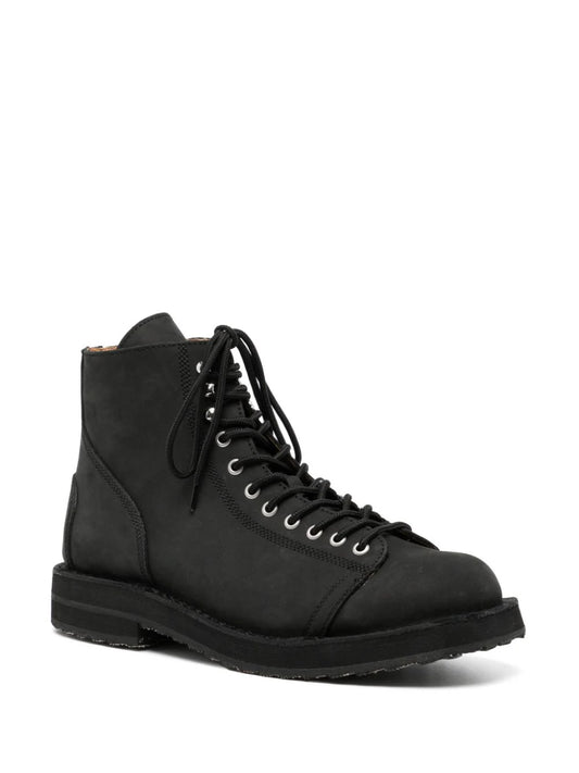 Yohji Yamamoto suede lace-up boots
